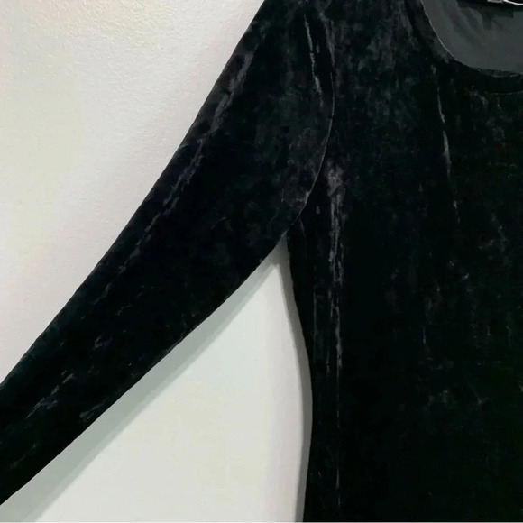 Good American Rulebreaker Black Velvet Midi Dress - size 2 - Medium - R - Picture 4 of 7